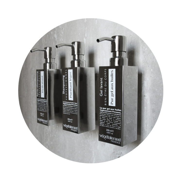 Body cream round stainless steel dispenser