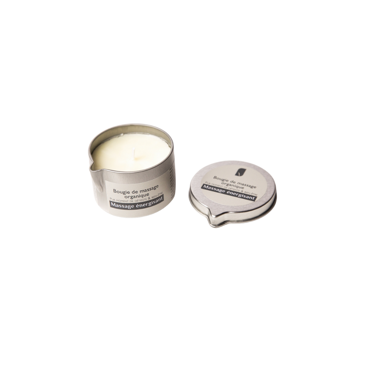 Energising organic massage candle