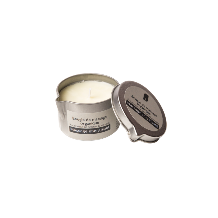 Energising organic massage candle