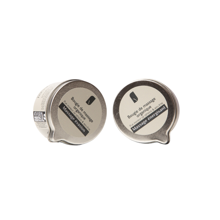 Energising organic massage candle